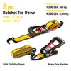 Cat 2 Piece Ratchet Tie Down Set with Soft Loops-16' x 1-1/2" (1500/4500) 980064N